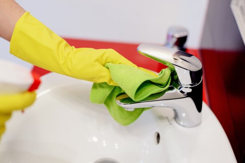 Local cleaning team working in a KT6 residential property