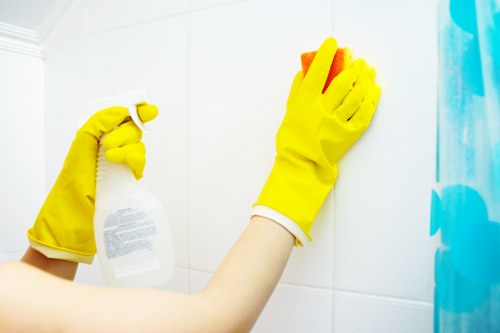 Commercial cleaning in a KT6 office kitchen and staff area