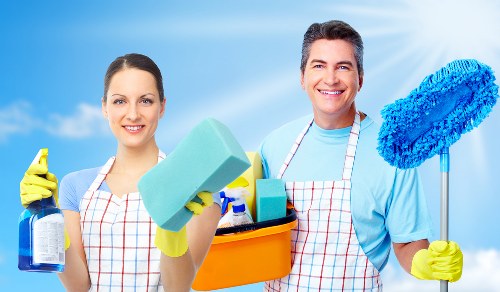 Local cleaning team handling a bathroom end of tenancy clean in KT6