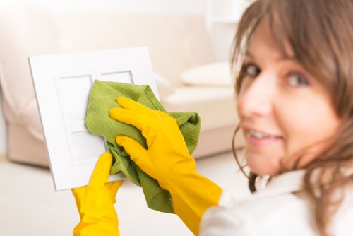 Local cleaner handling kitchen and bathroom cleaning in a KT6 property